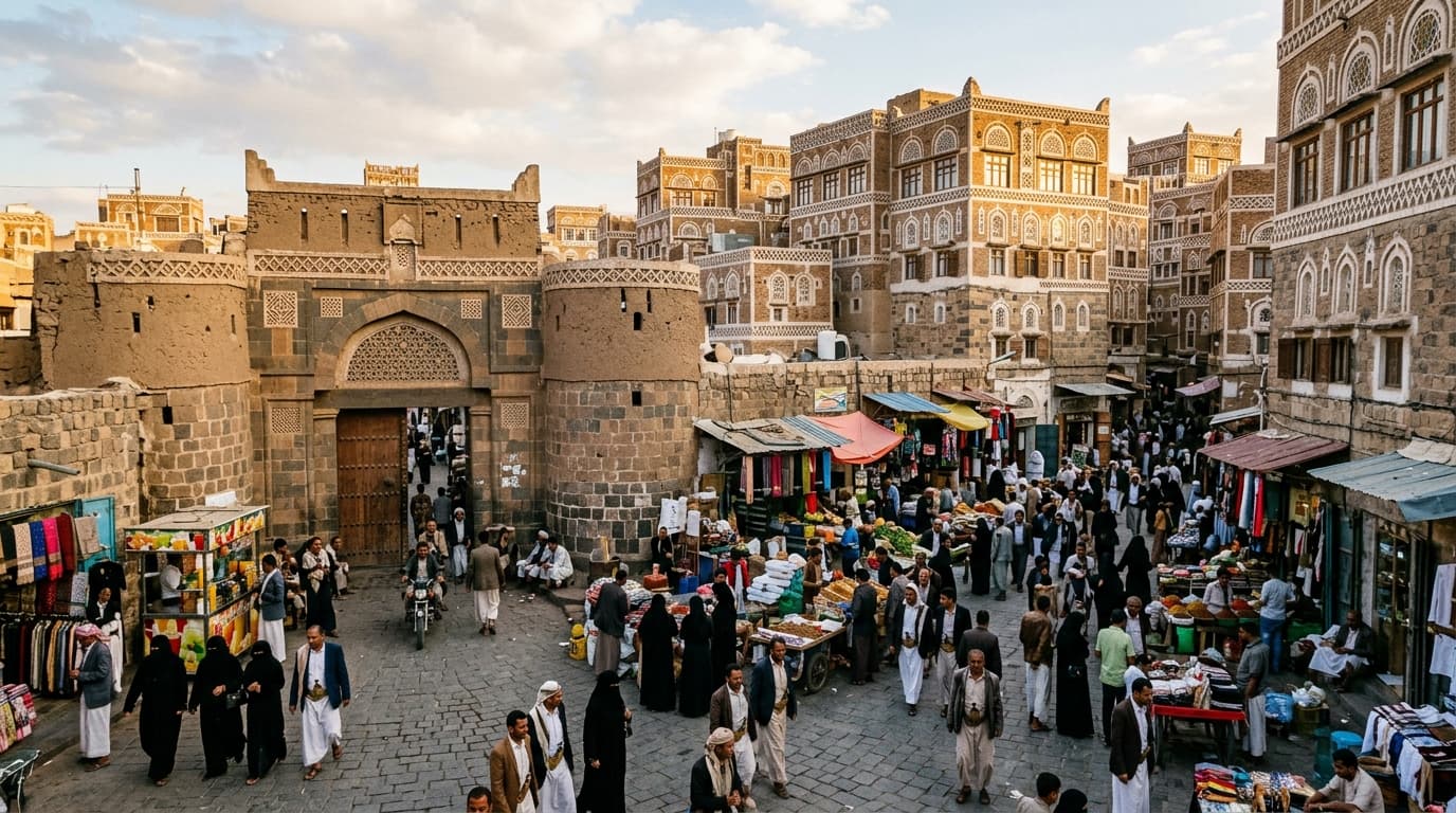 مدينة صنعاء القديمة وباب اليمن